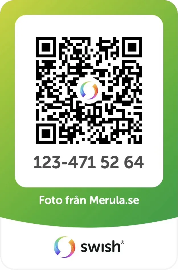 QR-kod – skanna med Swish-appen för att betala